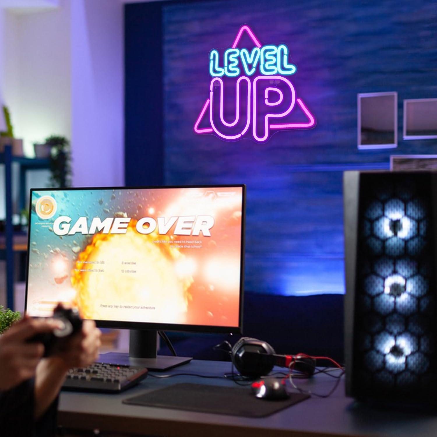 Letrero de Neón Horseneon Level Up 29.2x42.9cm USB LED