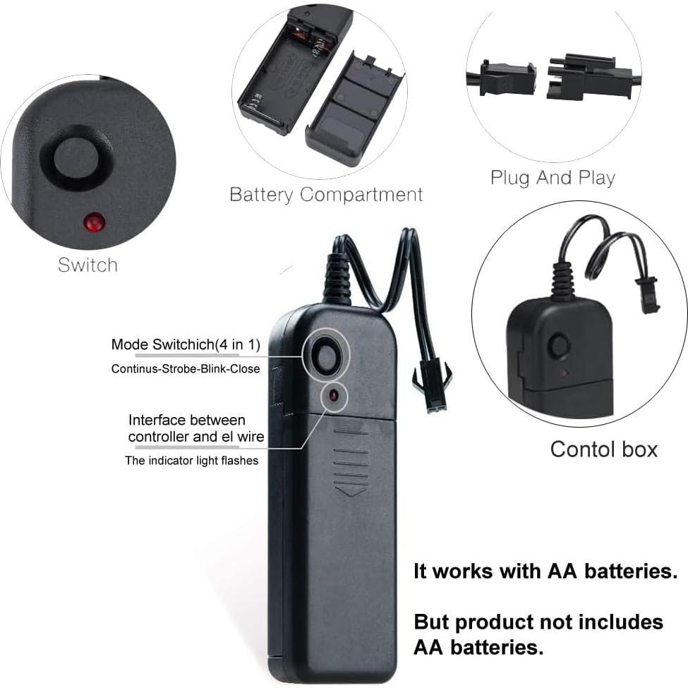 Luces de Neón Portátiles MaxLax 5m Naranja para Decoración