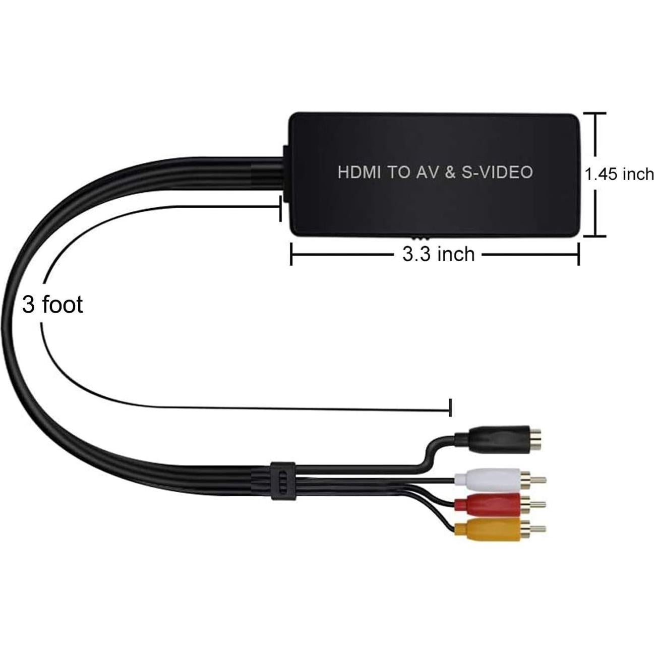 Convertidor HDMI a RCA/SVideo Dingsun 1080p para TV