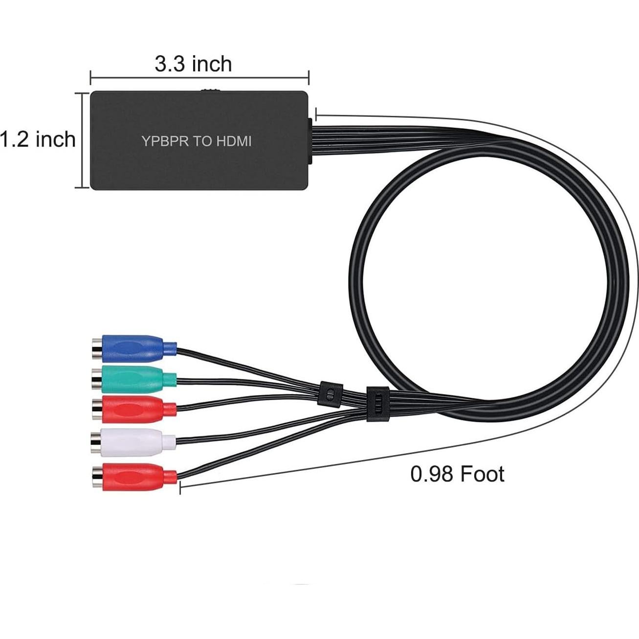 Convertidor de Componente a HDMI Dingsun 55 Pack 720P 1080P