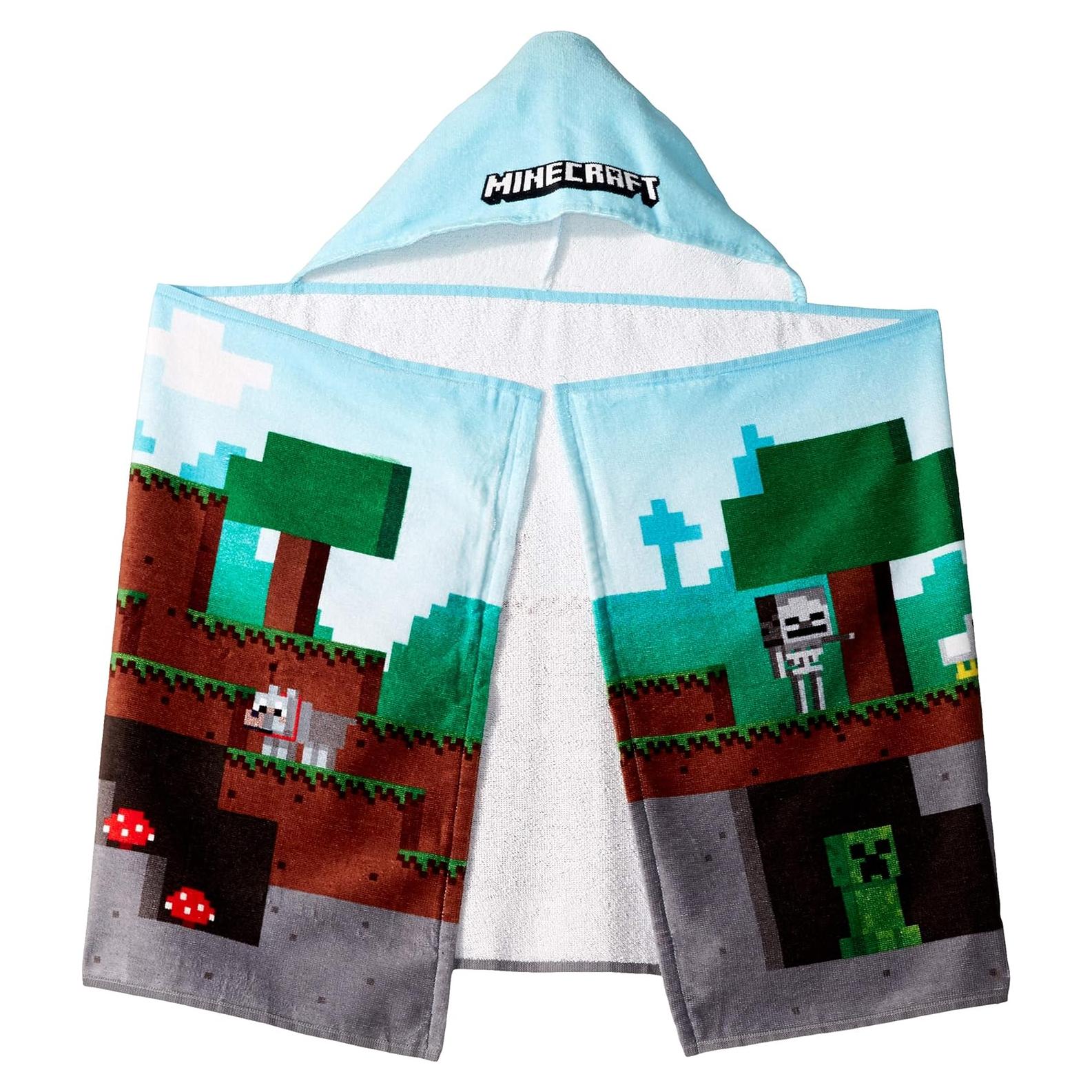 Toalla con Capucha Jay Franco Minecraft 58x129 cm Algodón
