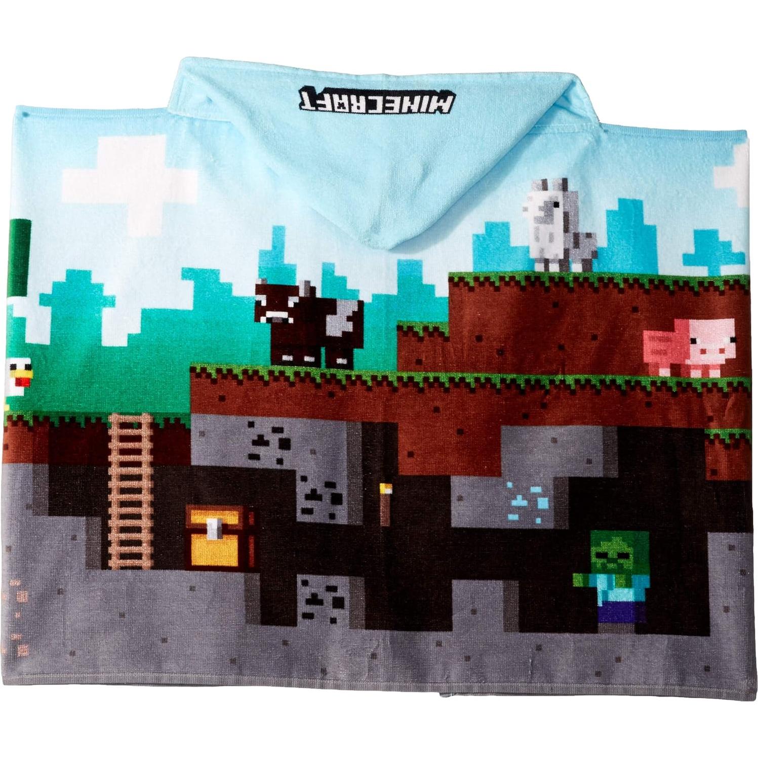 Toalla con Capucha Jay Franco Minecraft 58x129 cm Algodón