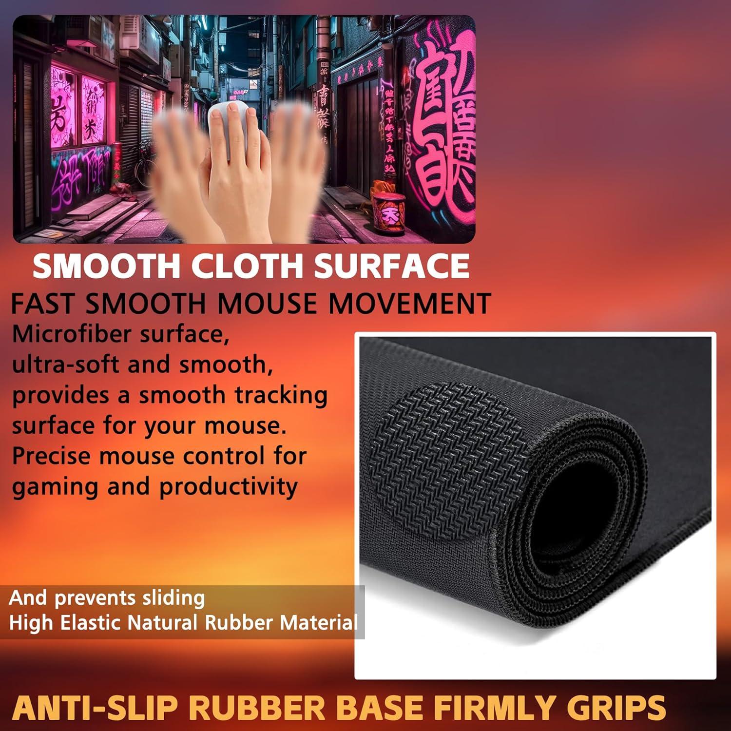 Alfombrilla de Escritorio Grande KOAIWPAE Anime Rosa 80x40 cm