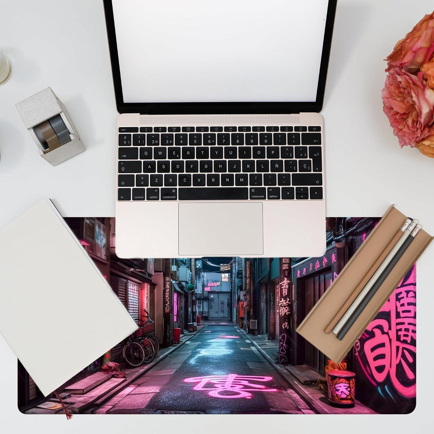 Alfombrilla de Escritorio Grande KOAIWPAE Anime Rosa 80x40 cm