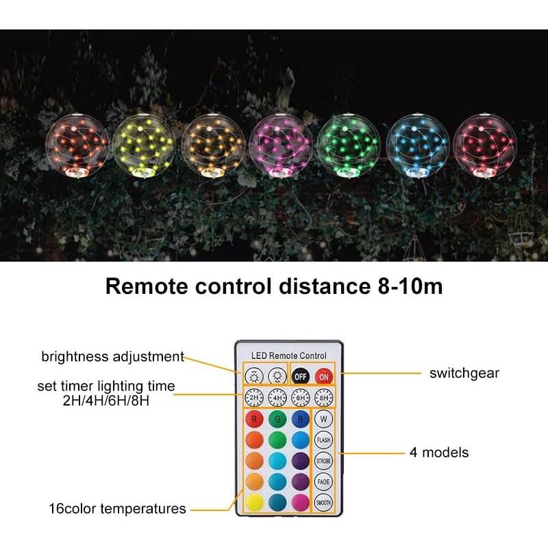 Luces Flotantes Solares Sunlisky 36.8 cm RGB Control Remoto