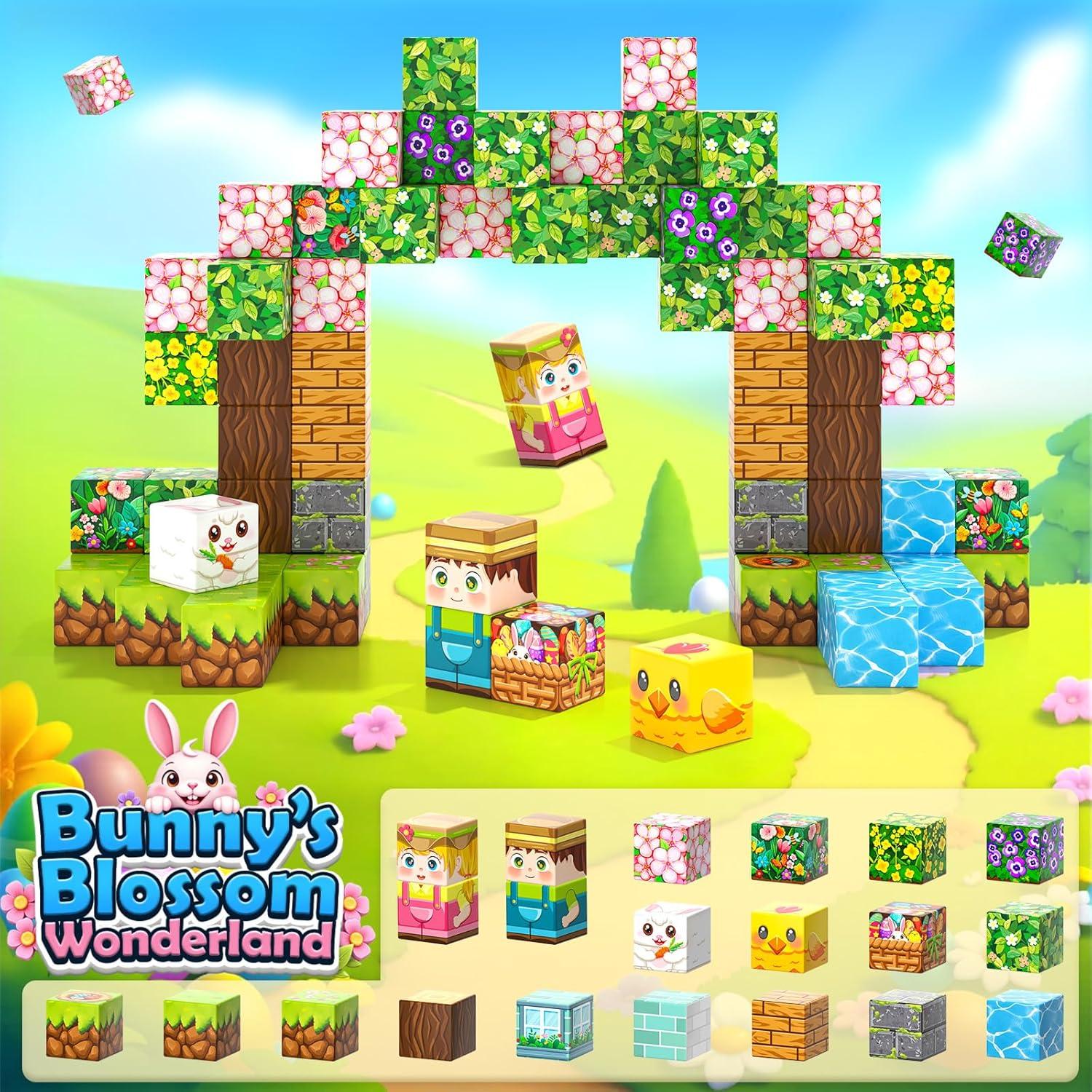 108 Piezas Bloques Magnéticos Gooidea Jardín Conejo 1,05 kg