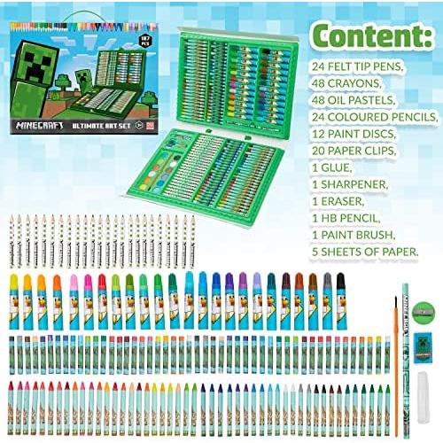 Set de Arte Minecraft para Niños - 48 Crayones y Más