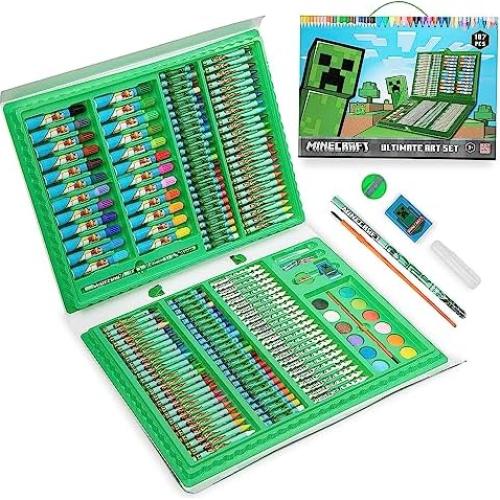 Set de Arte Minecraft para Niños - 48 Crayones y Más