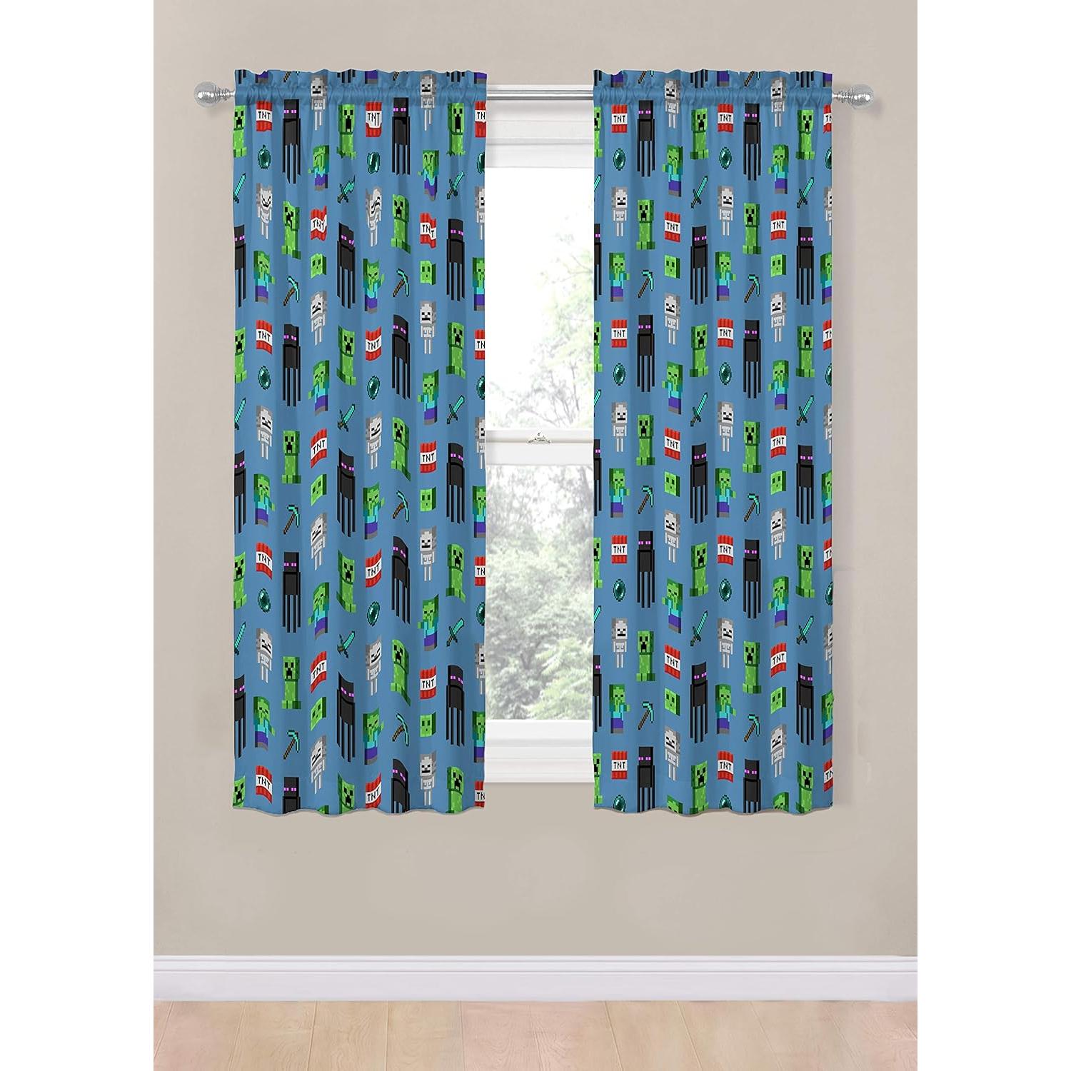 Cortinas para Niños Jay Franco Minecraft 2 Piezas 63 cm