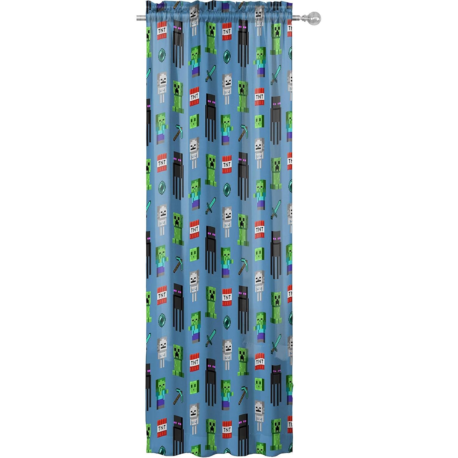 Cortinas para Niños Jay Franco Minecraft 2 Piezas 63 cm