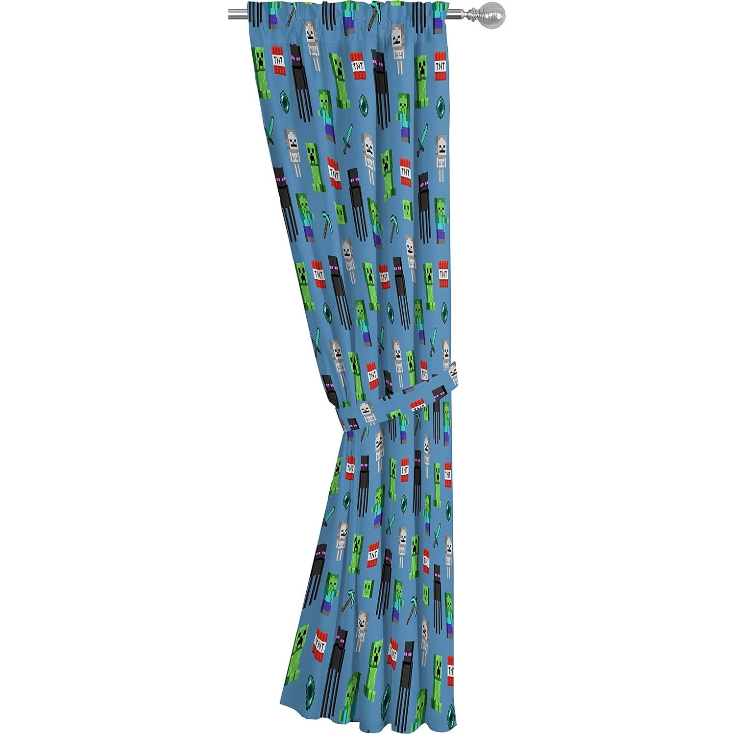 Cortinas para Niños Jay Franco Minecraft 2 Piezas 63 cm