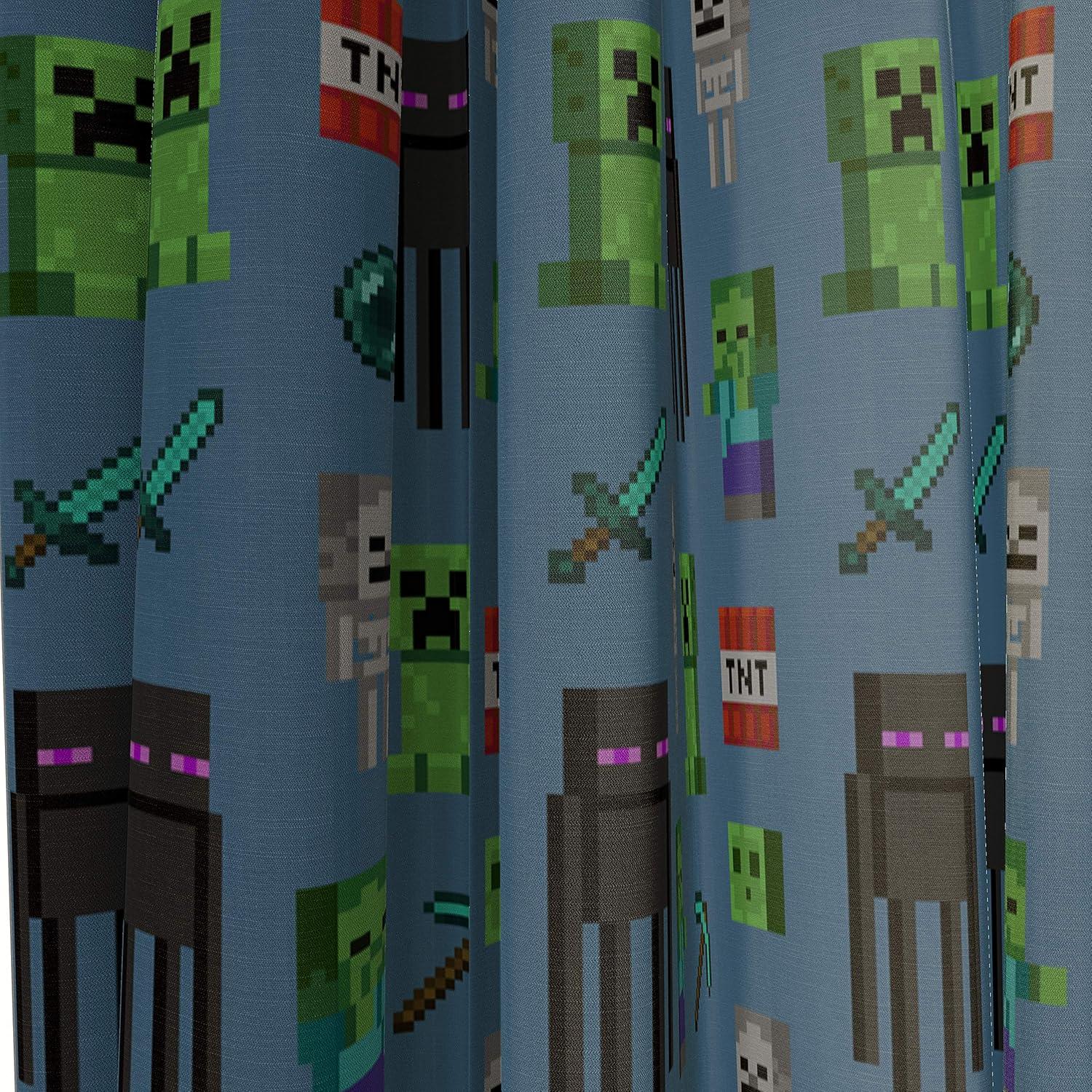 Cortinas para Niños Jay Franco Minecraft 2 Piezas 63 cm