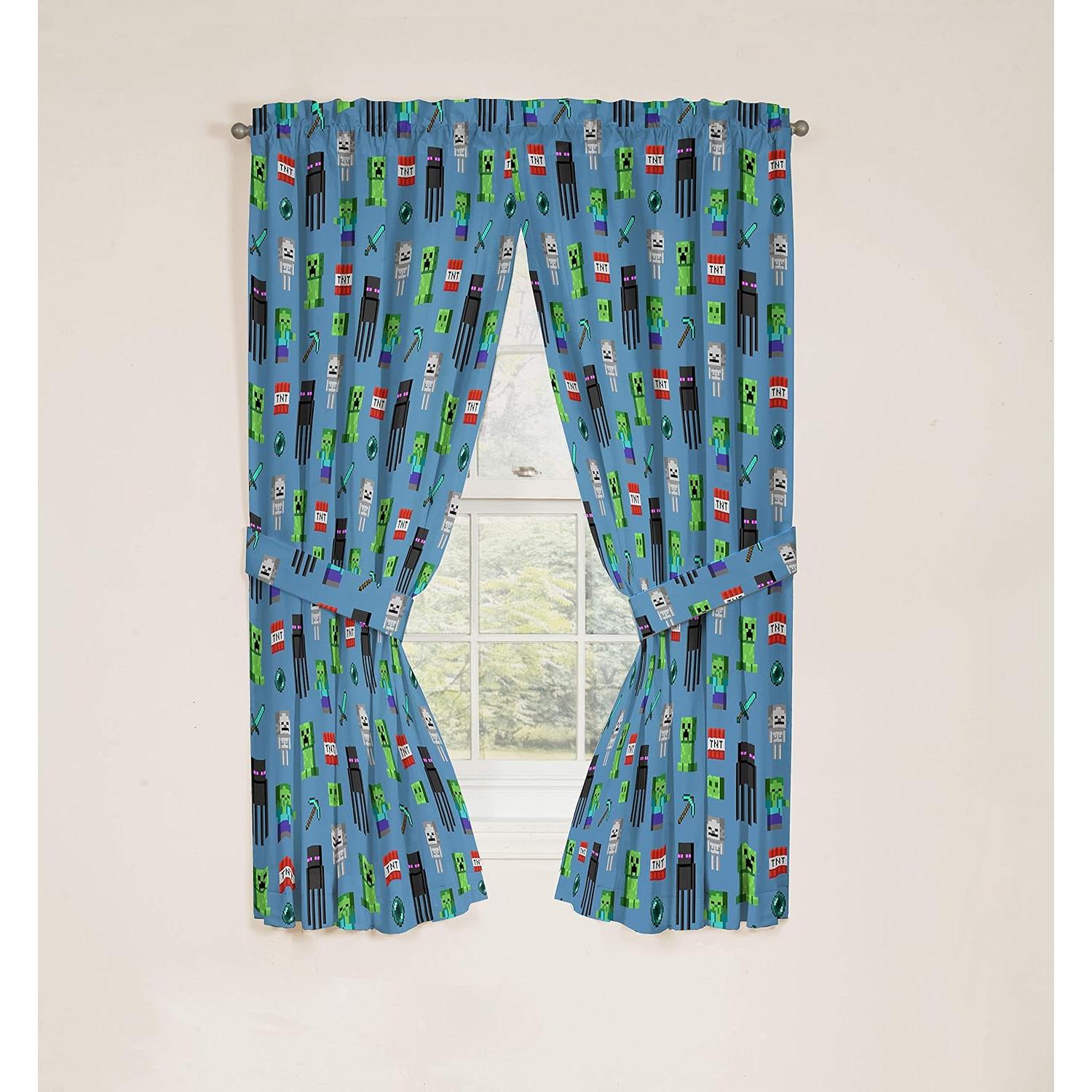 Cortinas para Niños Jay Franco Minecraft 2 Piezas 63 cm