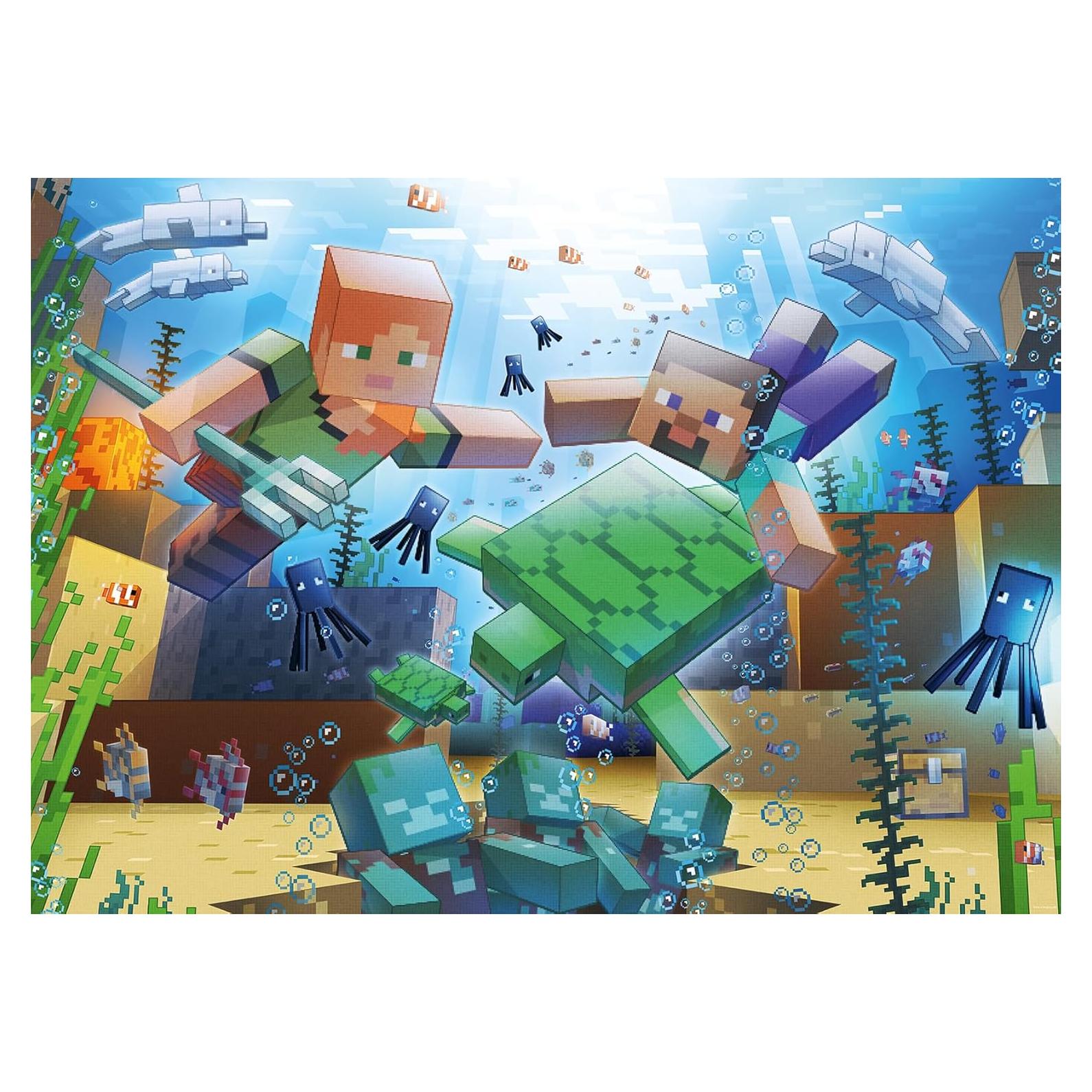 Rompecabezas Ravensburger Minecraft Mosaic 1000 Piezas 70x50cm