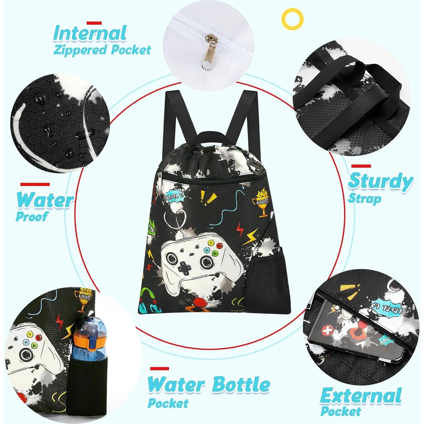 Mochila de Cuerda WAWSAM para Niños - 38 x 44.5 cm Impermeable