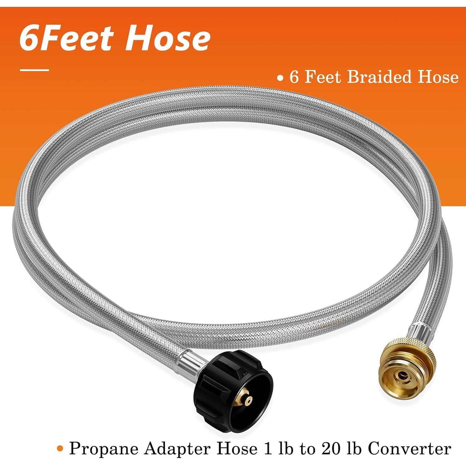 Adaptador de Manguera de Propano NUPICK 1.83m para Parrilla