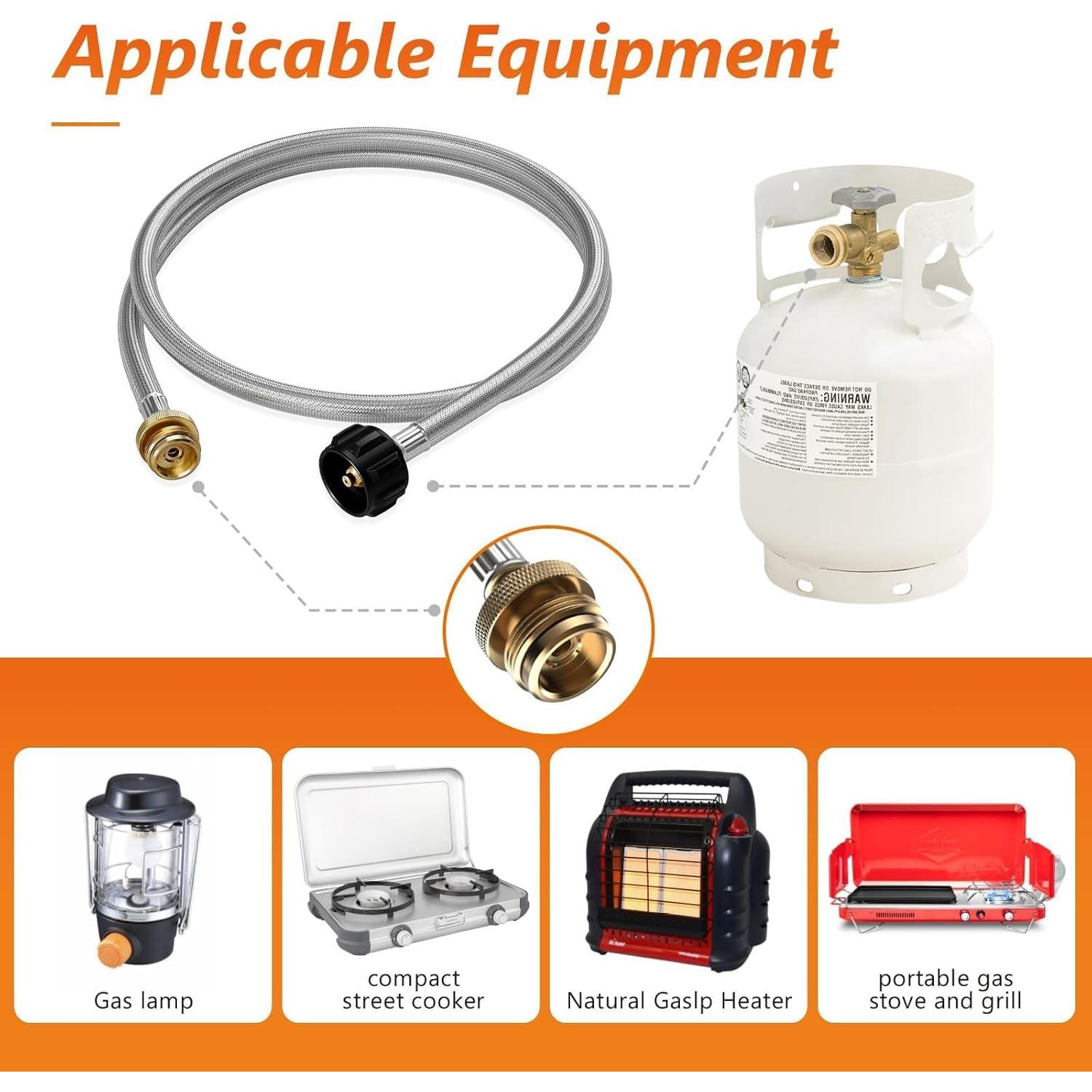 Adaptador de Manguera de Propano NUPICK 1.83m para Parrilla