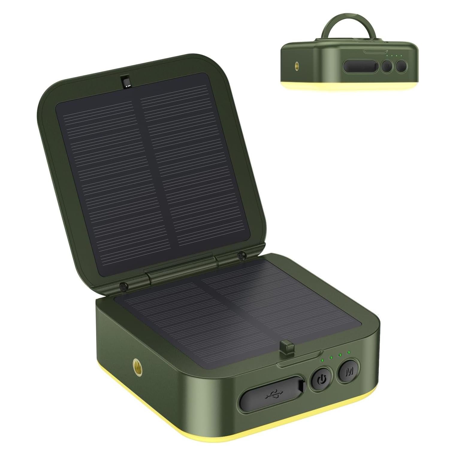 Linterna de Camping LumiSun LED Solar 5200mAh 1000LM Verde