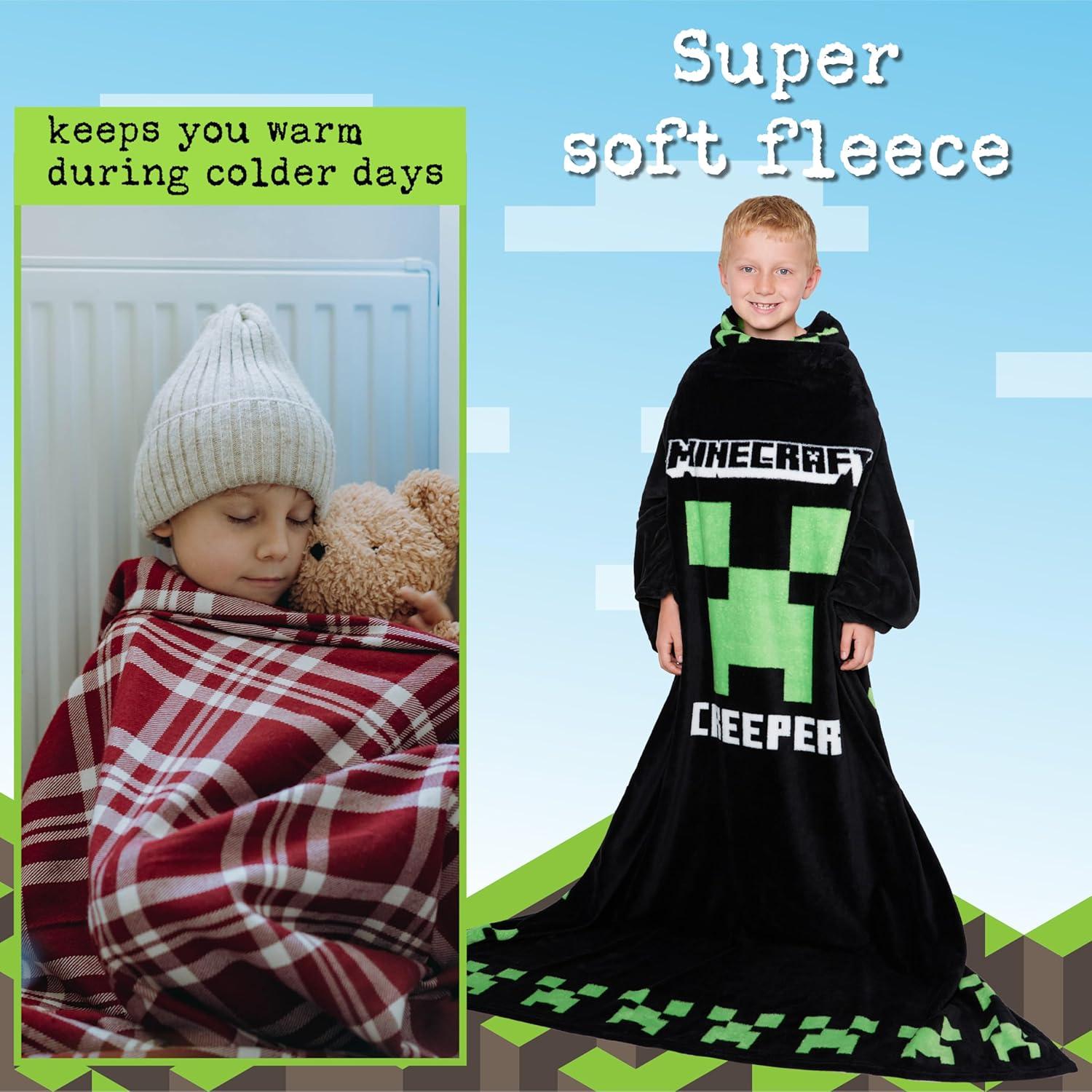 Manta Ponible Minecraft para Niños - Forro Polar Suave