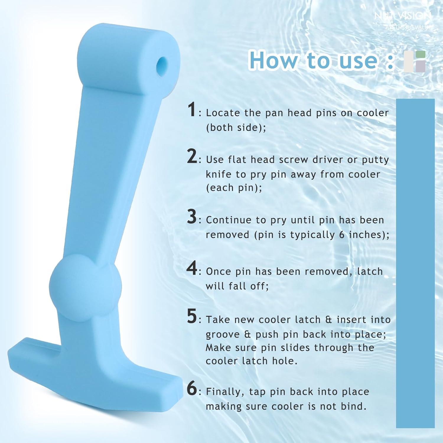 Pestillos de Reemplazo para Cooler Poweka - 2 Piezas Azul