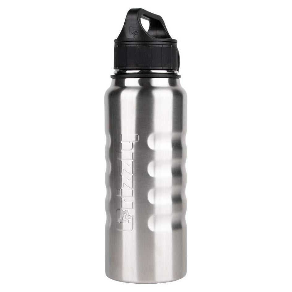 Botella de Agua Grizzly Grip 0.95L Acero Inoxidable Aislada