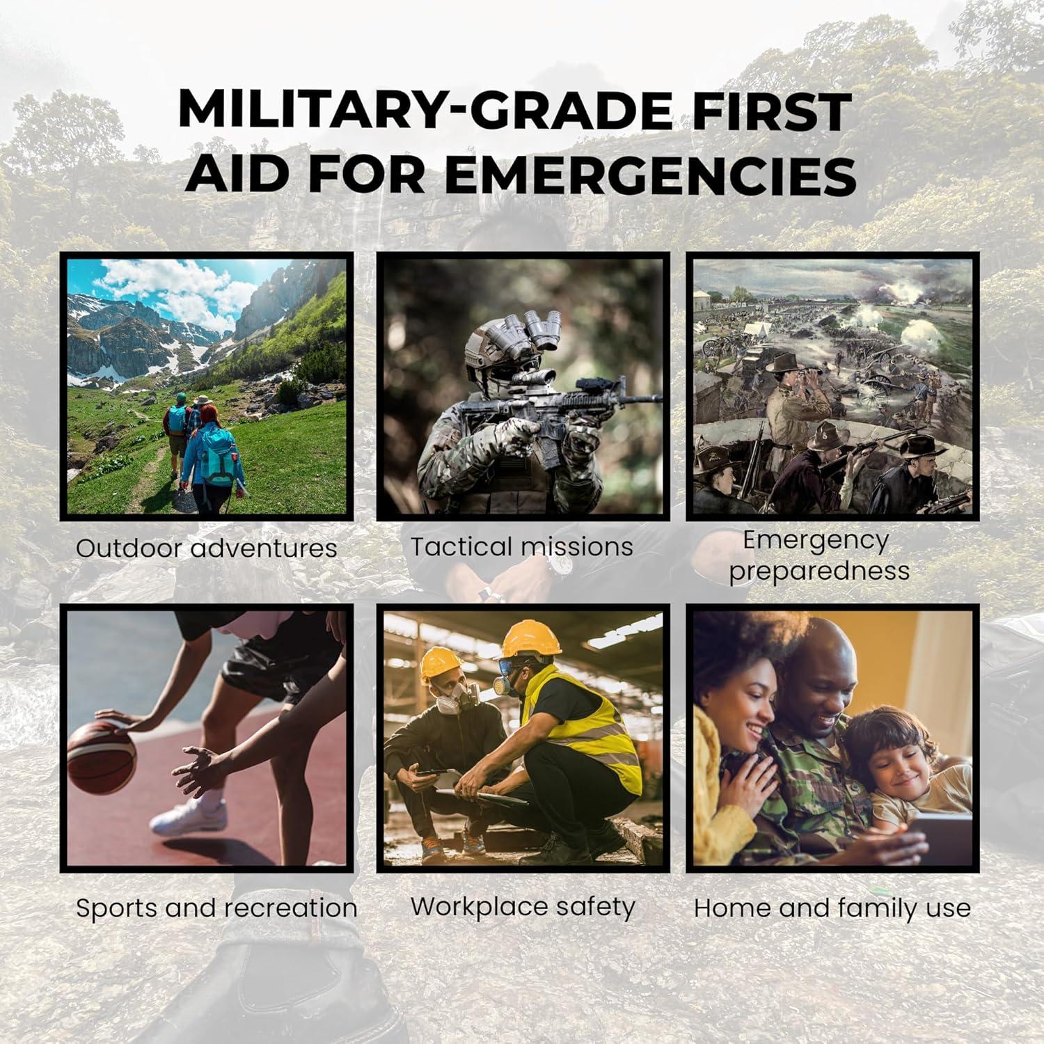 Kit de Primeros Auxilios IFAK HMZ Medical con Torniquete CAT Negro