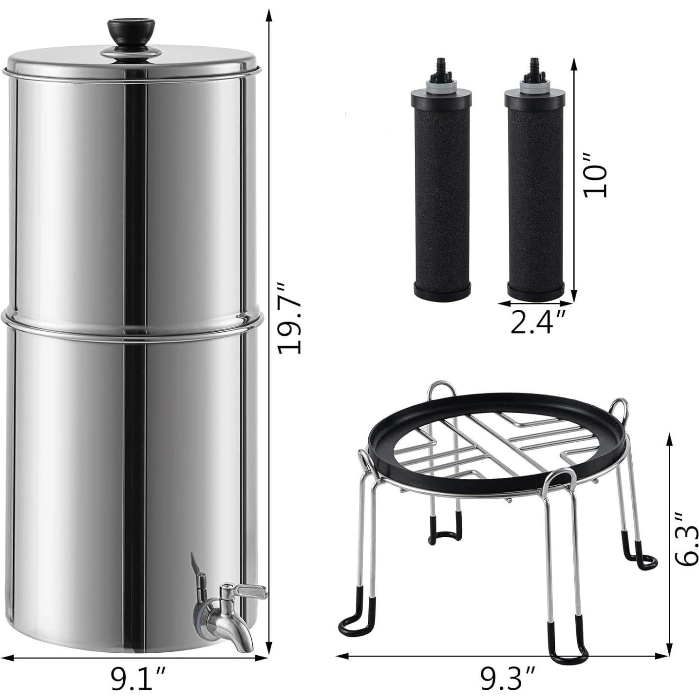 Sistema de Filtro de Agua por Gravedad SmarketBuy 8.5L 2 Filtros