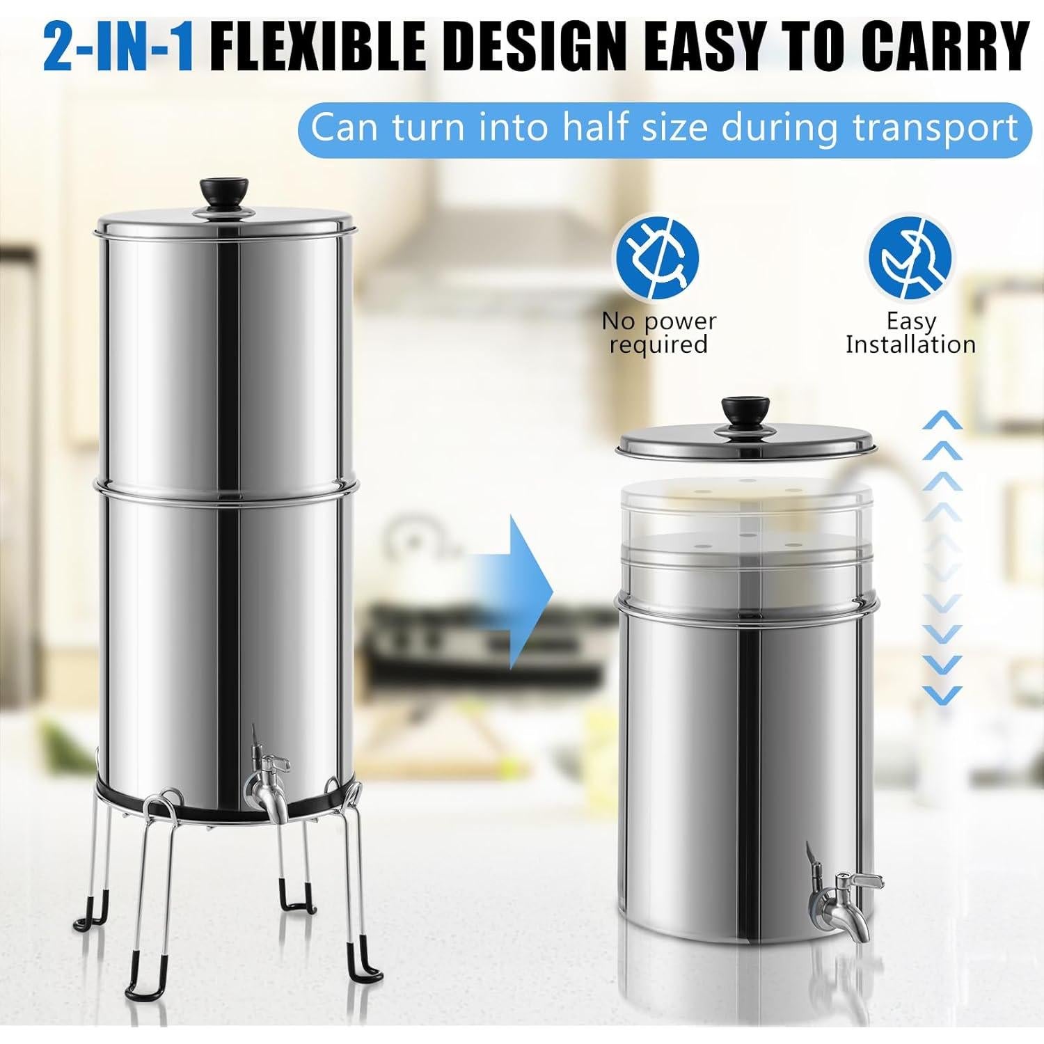 Sistema de Filtro de Agua por Gravedad SmarketBuy 8.5L 2 Filtros