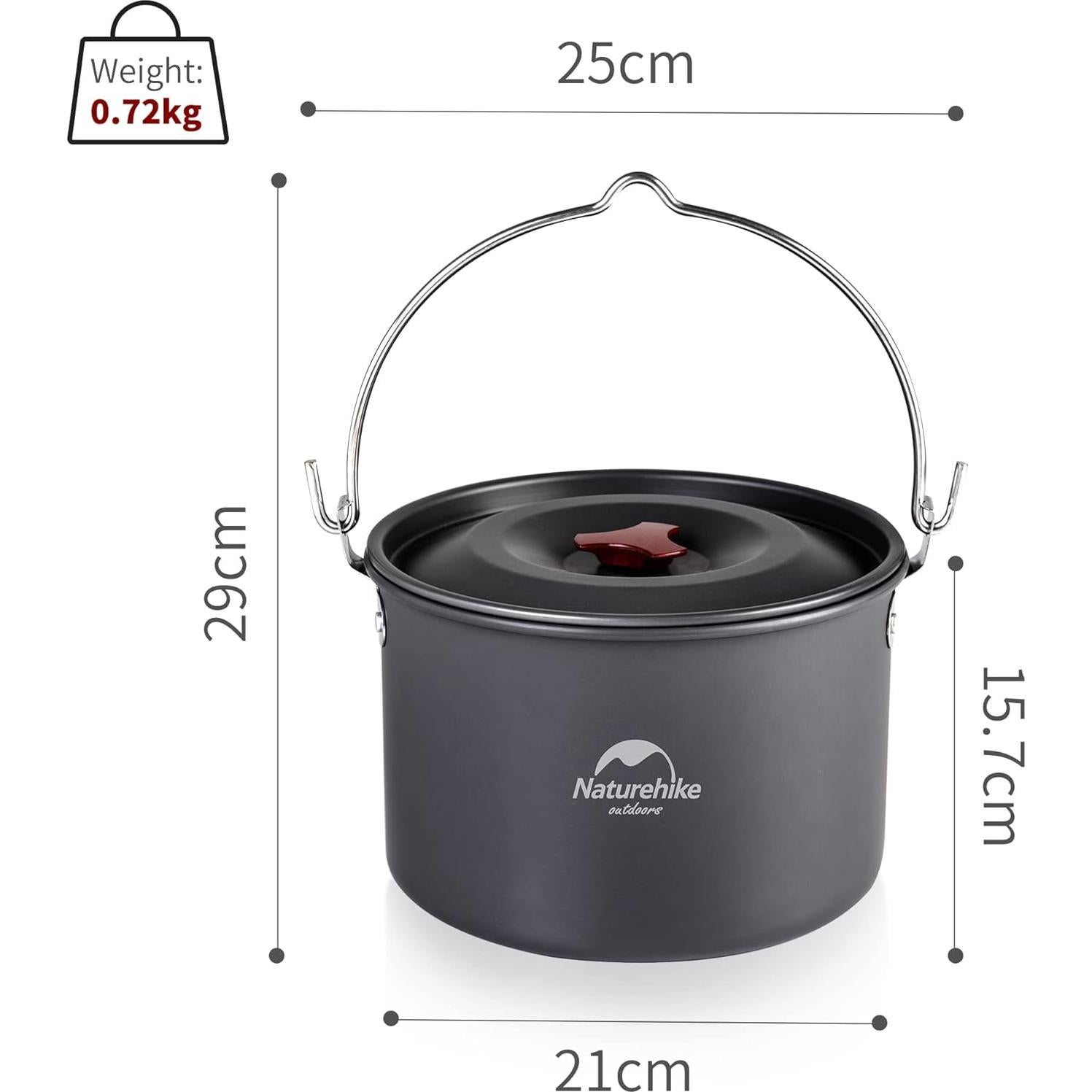 Olla de Sopa Naturehike 4L para Camping Ligera y Portátil