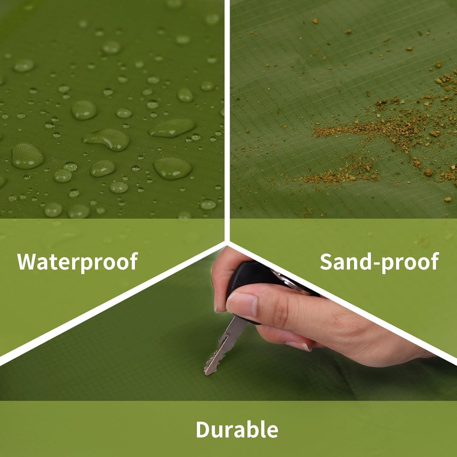 Manta de Picnic Frelaxy 71x119 cm Impermeable Verde Militar