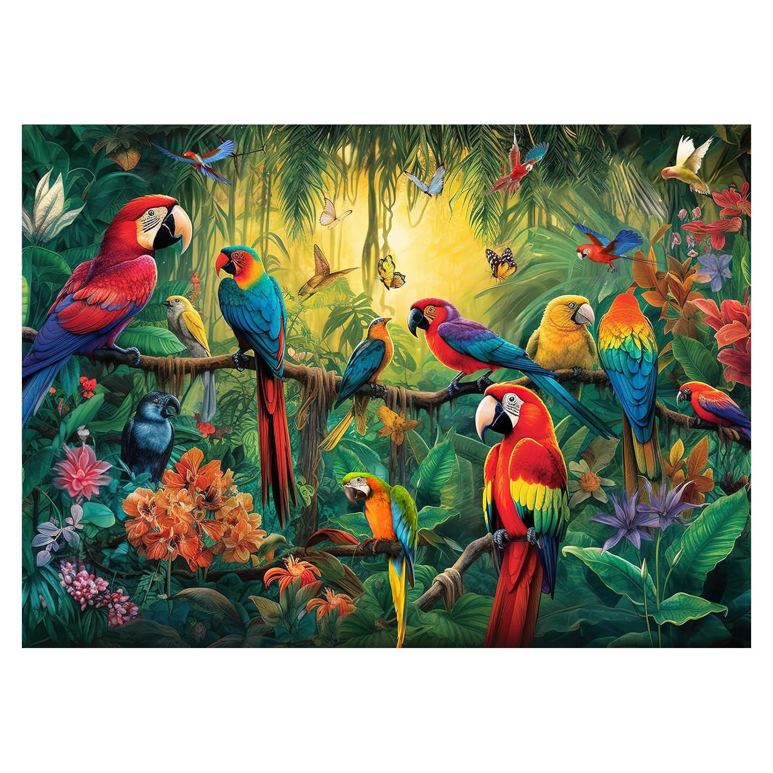 Rompecabezas HUADADA 1000 Piezas Aves en el Bosque 70x50 cm