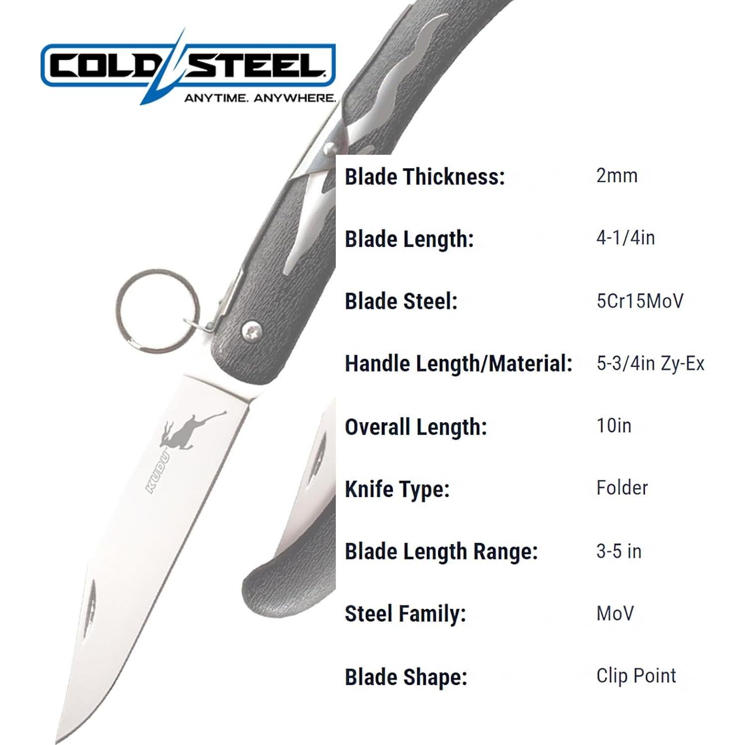 Cuchillo Plegable Cold Steel Kudu 10" Acero Inoxidable 5Cr15MoV