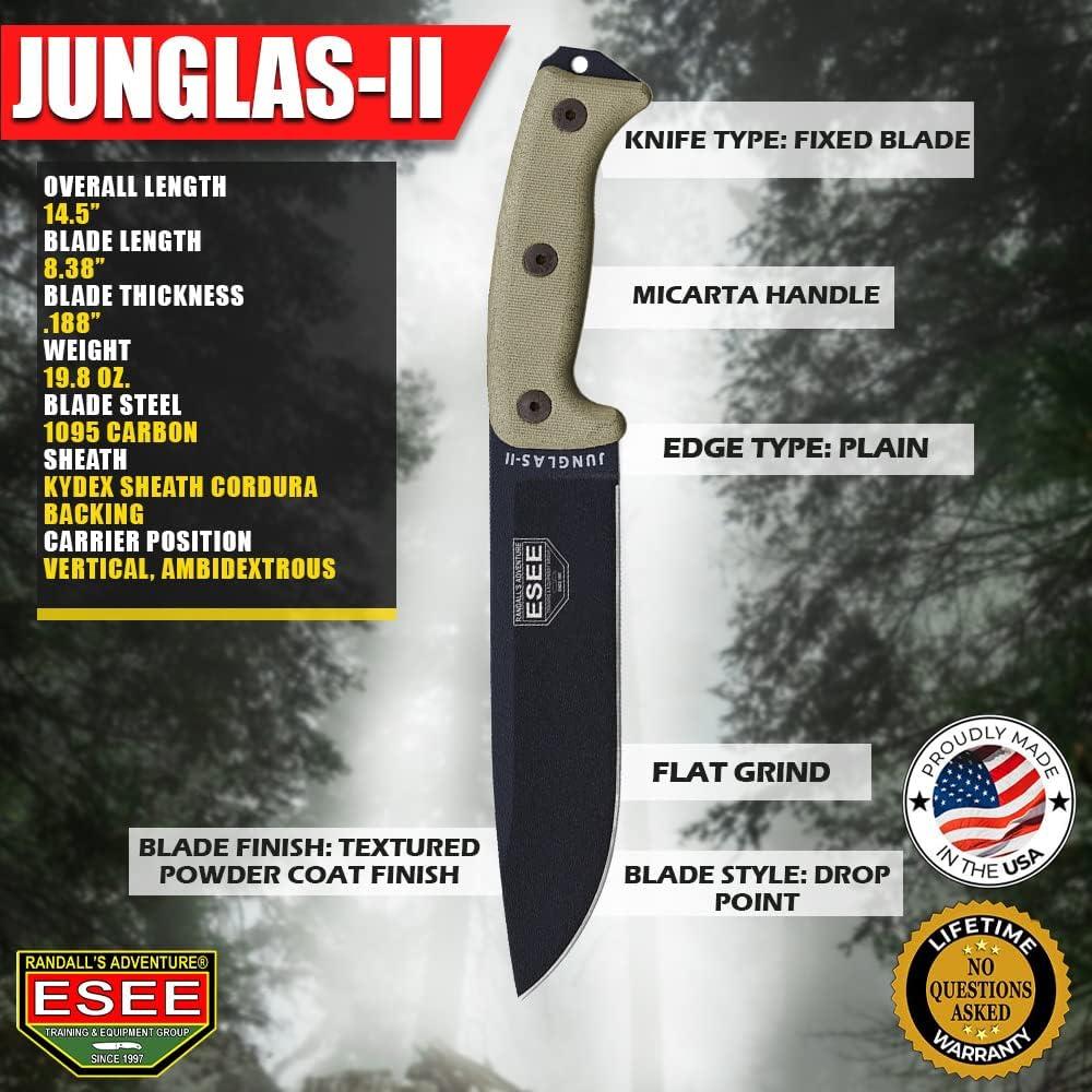 Cuchillo de Supervivencia ESEE JUNGLAS II con Funda Kydex