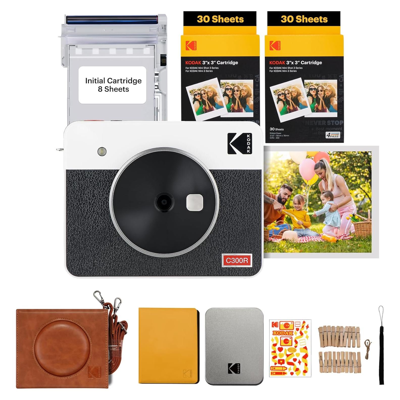 Cámara Digital Instantánea KODAK Mini Shot 3 Retro + 38 Hojas