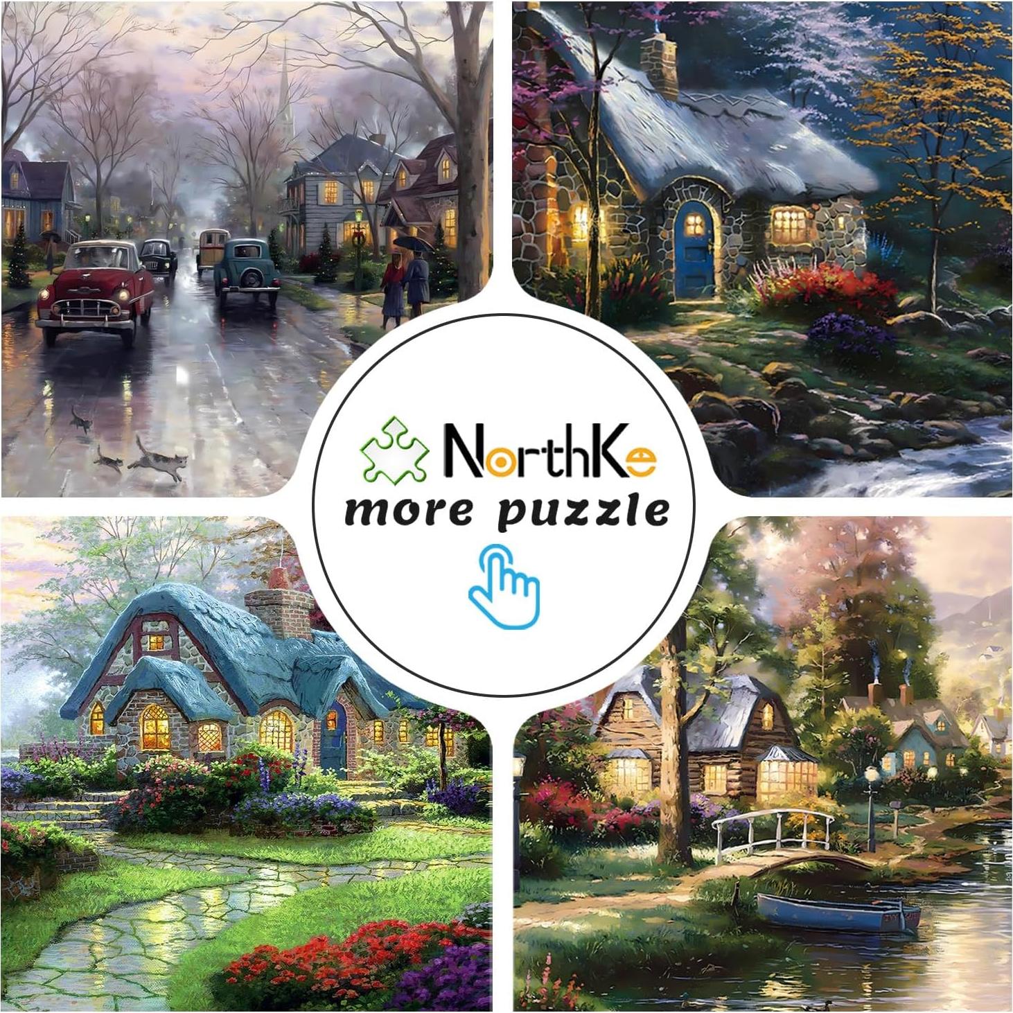 Rompecabezas NorthKe 500 Piezas Paisaje Cabaña Bosque