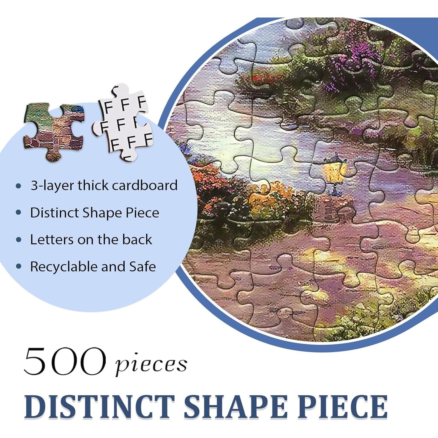 Rompecabezas NorthKe 500 Piezas Paisaje Cabaña Bosque