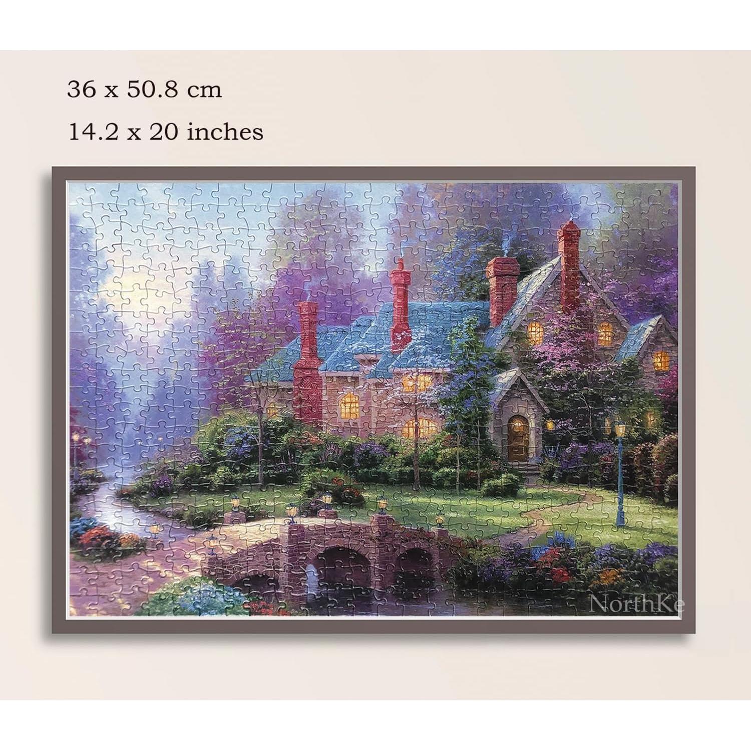 Rompecabezas NorthKe 500 Piezas Paisaje Cabaña Bosque