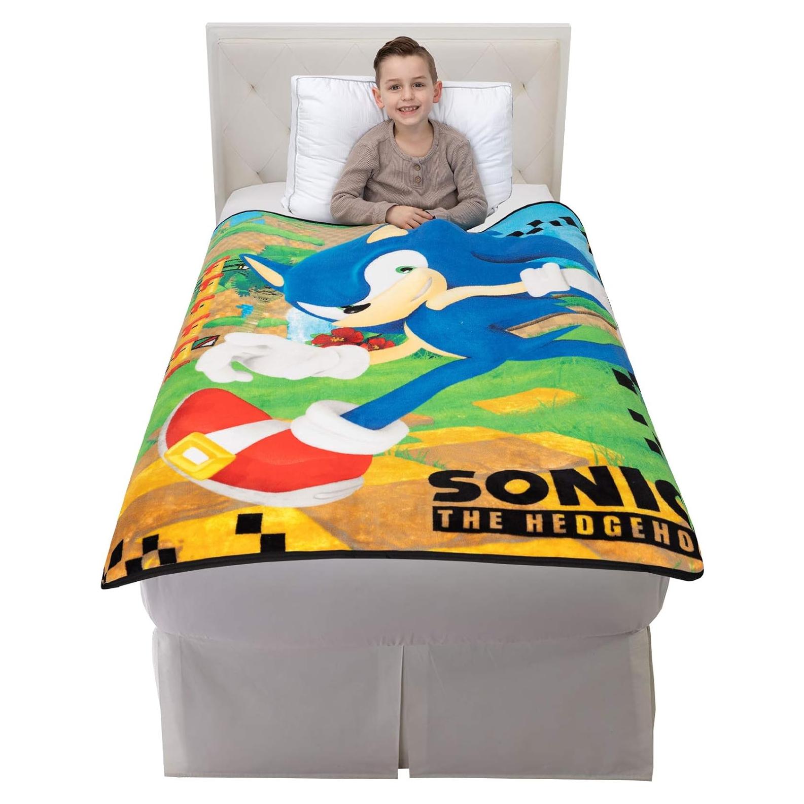 Manta de Micro Raschel Franco Sonic The Hedgehog 116x152 cm