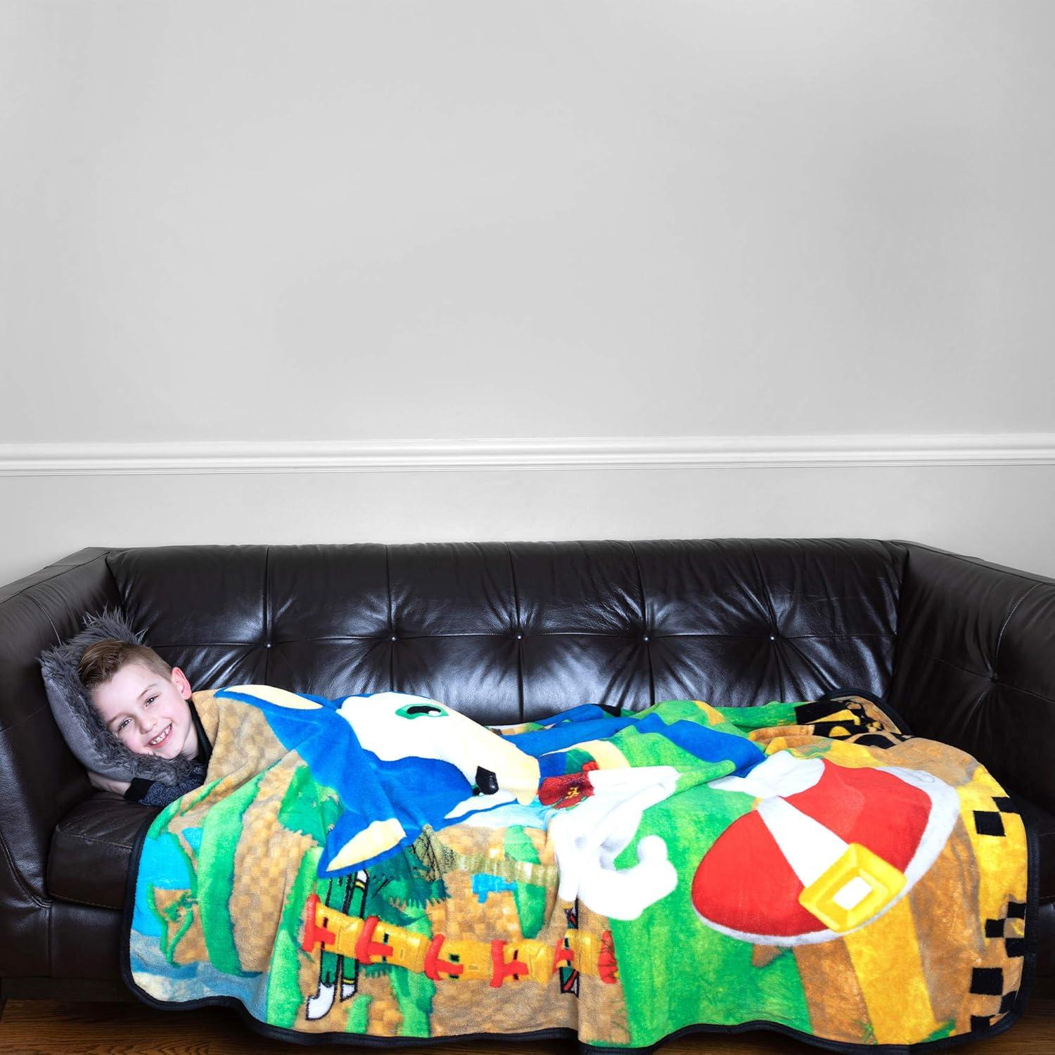 Manta de Micro Raschel Franco Sonic The Hedgehog 116x152 cm