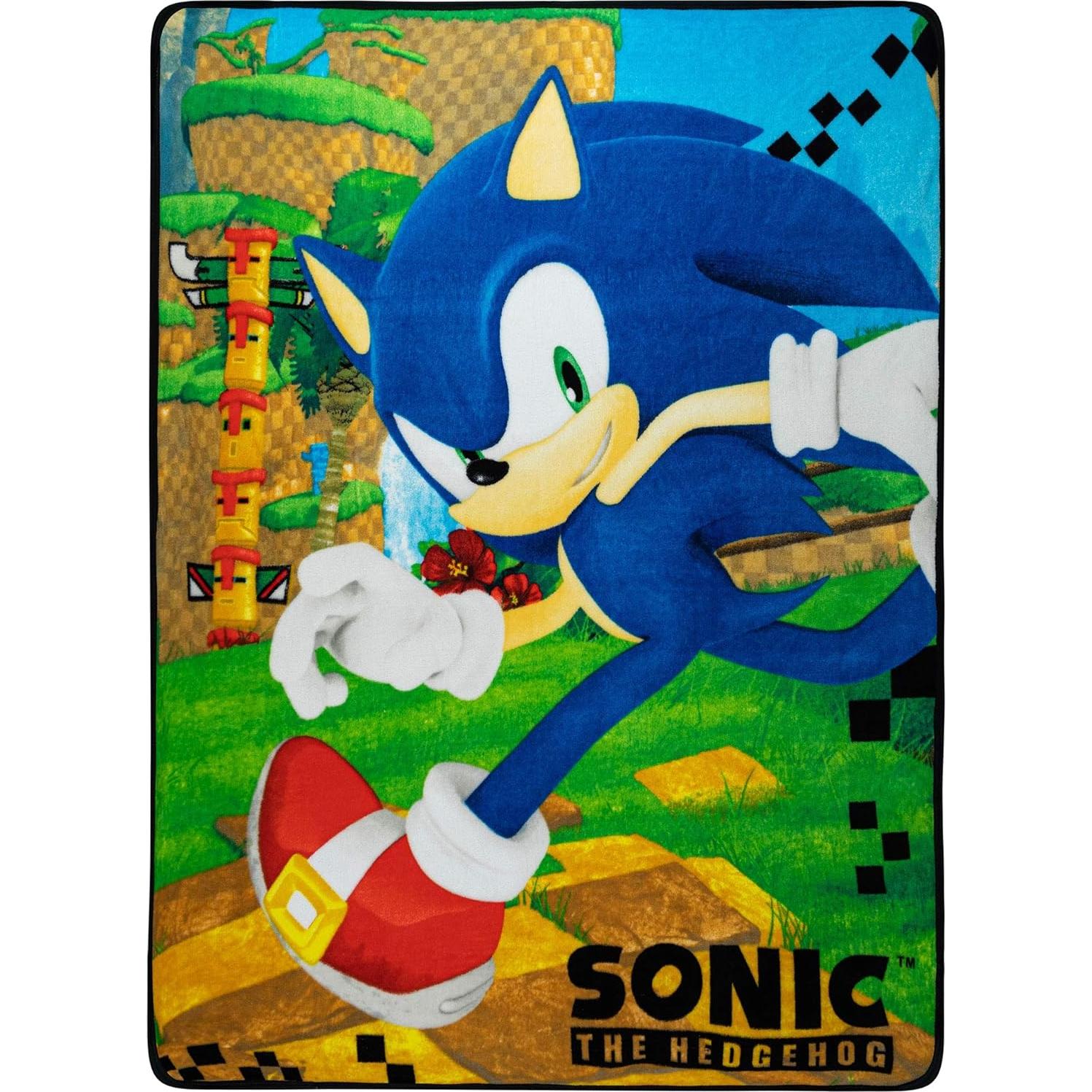 Manta de Micro Raschel Franco Sonic The Hedgehog 116x152 cm