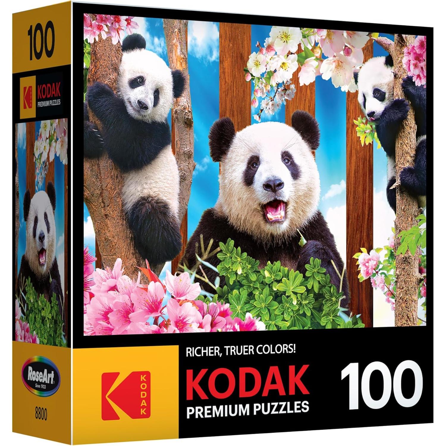 Rompecabezas Kodak Premium 100 Piezas Panda Playtime