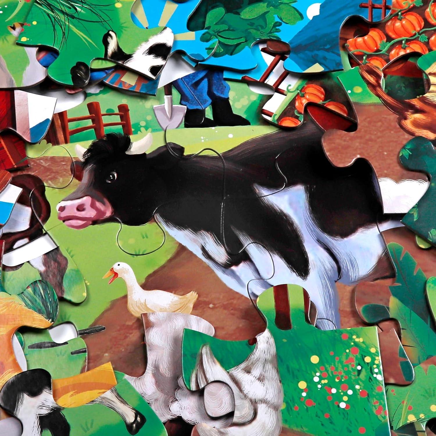 Rompecabezas de Suelo Jumbo IFLOVE Animales de Granja 48 Piezas