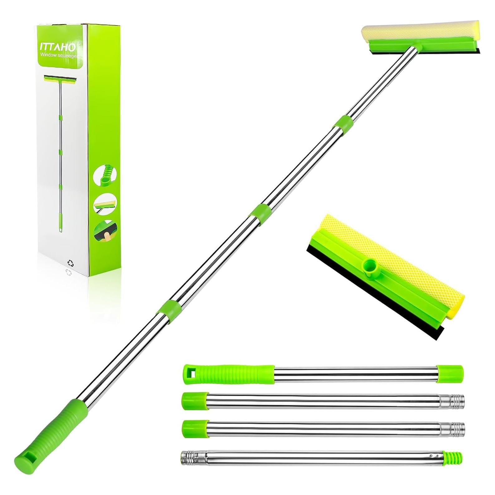 Limpiacristales ITTAHO 2 en 1 con Mango Extensible 147 cm