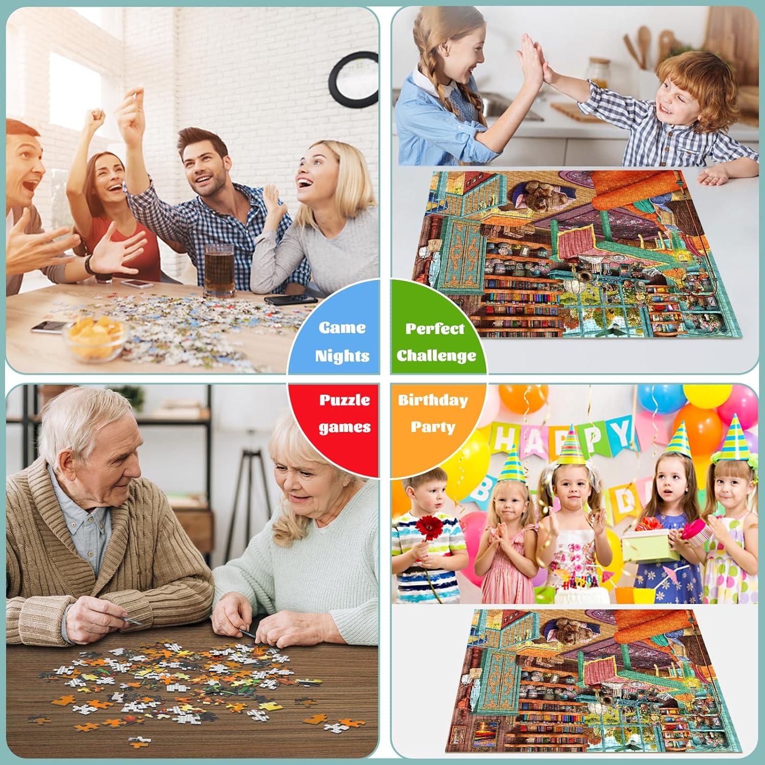 Rompecabezas 1000 Piezas TangMosaic Gato Ventana 70x50cm