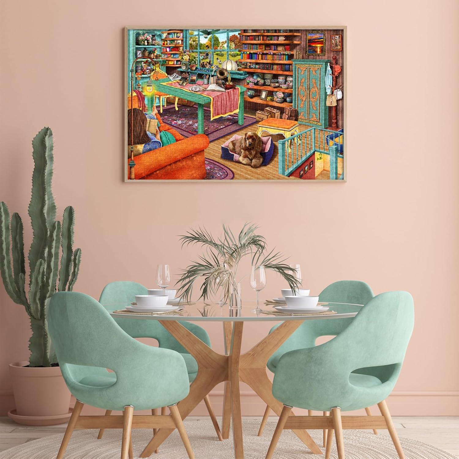 Rompecabezas 1000 Piezas TangMosaic Gato Ventana 70x50cm