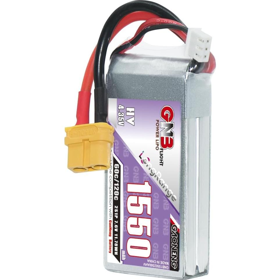 Batería LiPo GAONENG GNB 1550mAh 7.6V 60C XT60 para Drones