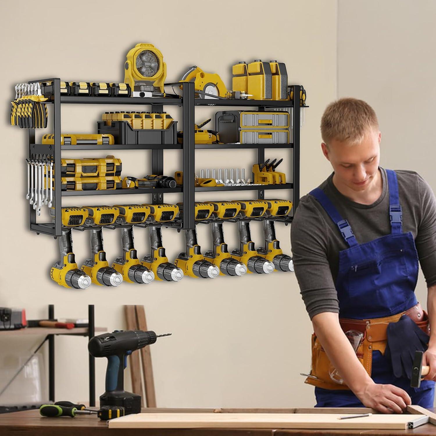 Organizador de Herramientas Eléctricas Jsyonii 4 Niveles 8 Taladros