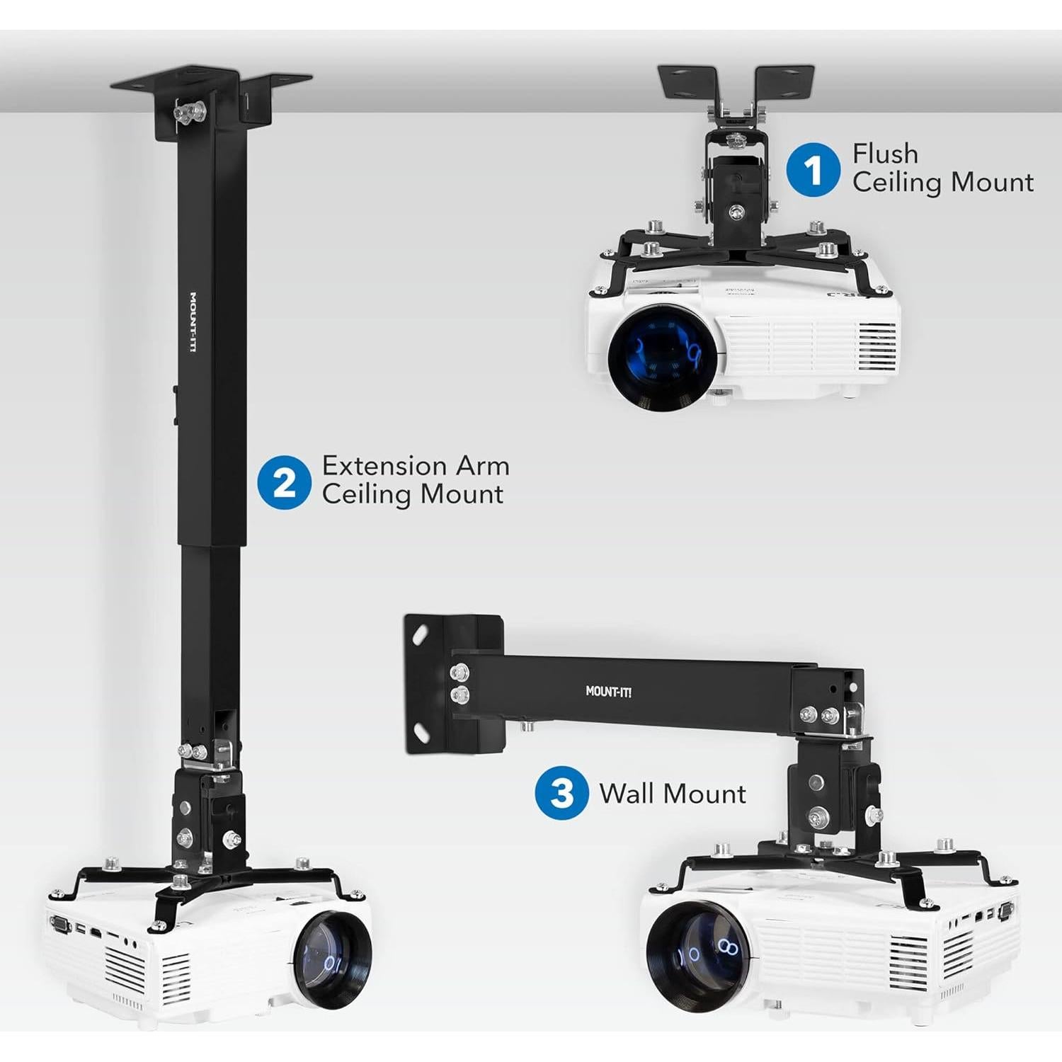Soporte de Proyector Mount-It! Ajustable 18kg Negro