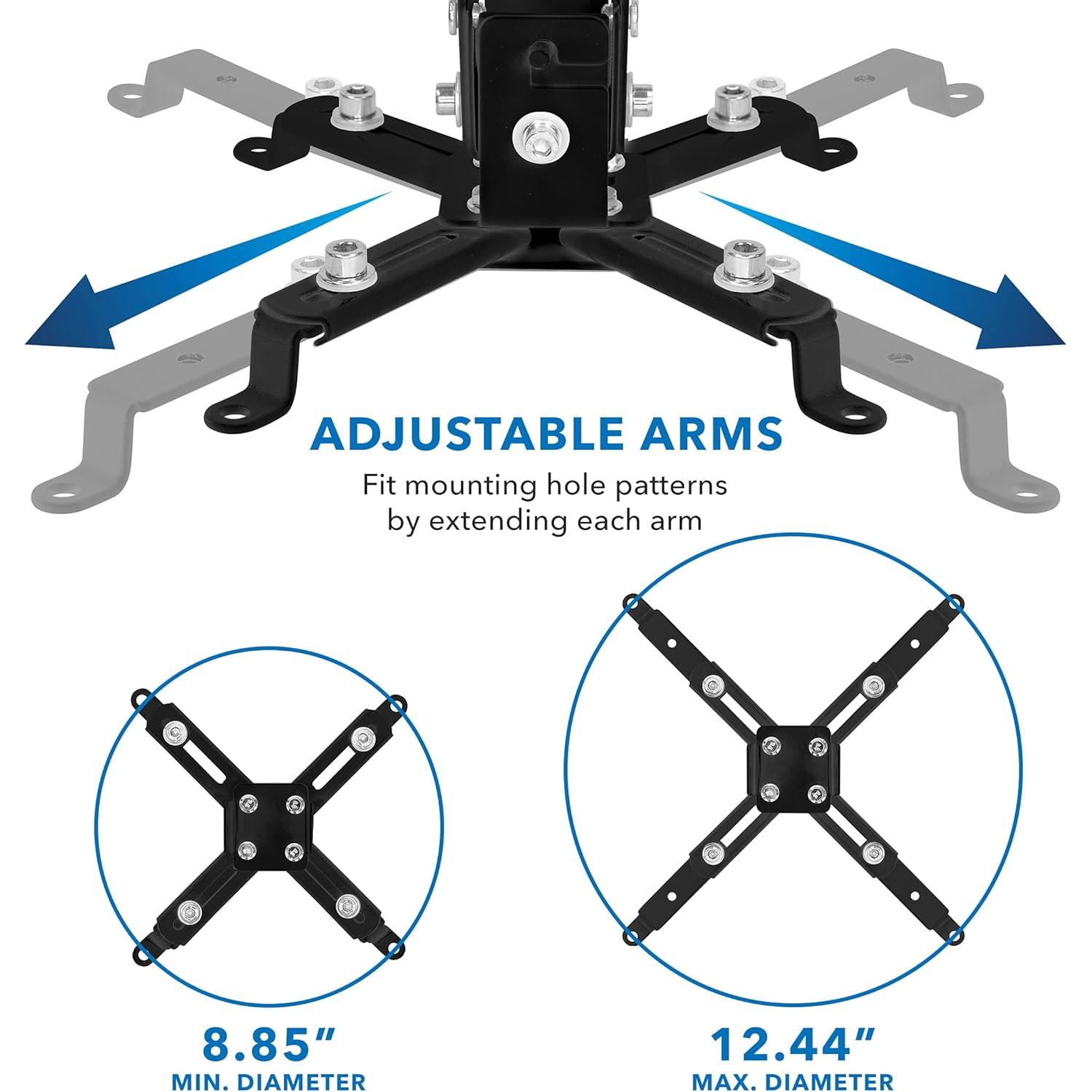 Soporte de Proyector Mount-It! Ajustable 18kg Negro