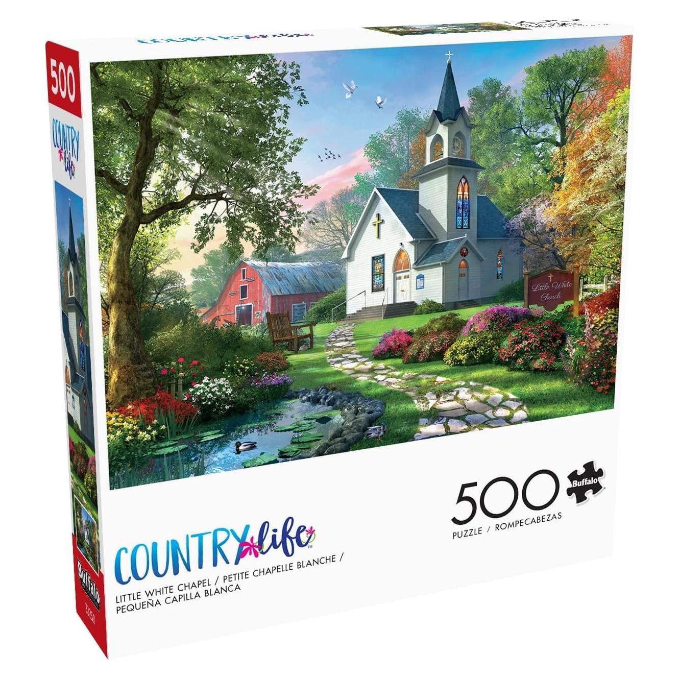 Rompecabezas 500 Piezas Buffalo Games Capilla Blanca 54x38 cm